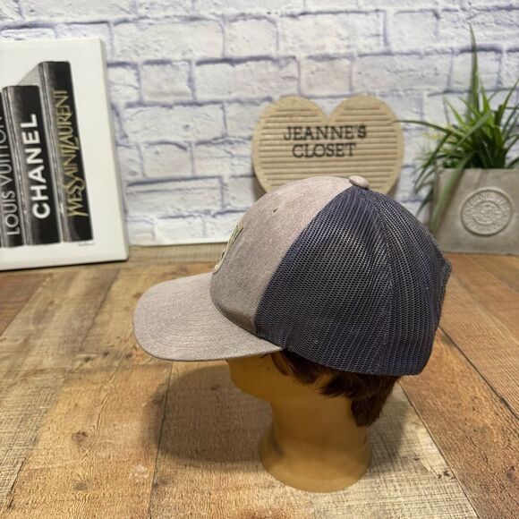 Bronx Hooey Trucker Hat gray suede brown patch - Picture 4 of 7